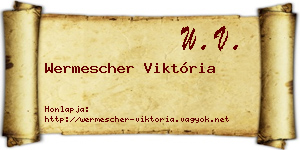 Wermescher Viktória névjegykártya